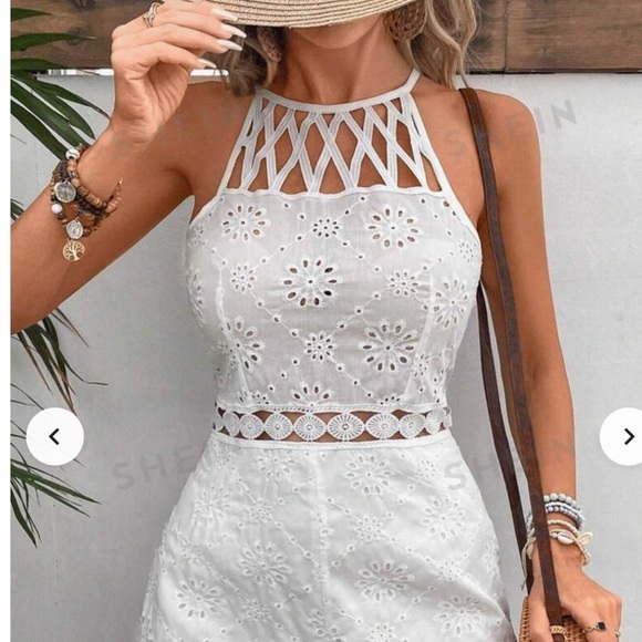 SHEIN Pants - New Crochet white Romper